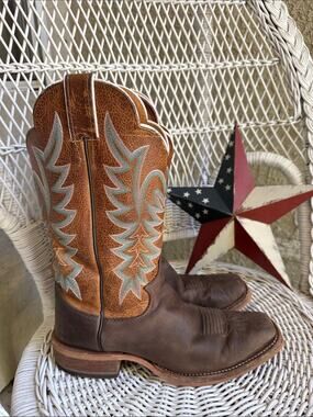 Justin Women’s Soft Toe BRL610 Guthrie Chocolate Bent Rail Cowboy Boots Sz 8.5 B